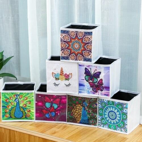 3D DIY Butterfly Mandala Diamond Painting Storage Box Round Diamond Mosaic Household items For Bedroom Cross Stitch Embroidery