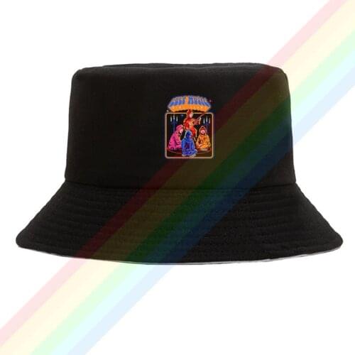 Meditate And Sing Music Together Summer Outdoor Cap Travel Beach Sun Hat Unisex Double Sides Wear