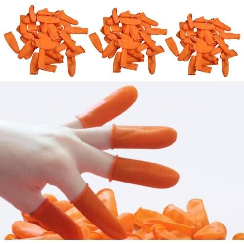 Set of 300 Disposable Latex Rubber Finger Cots Gloves, S, M and L