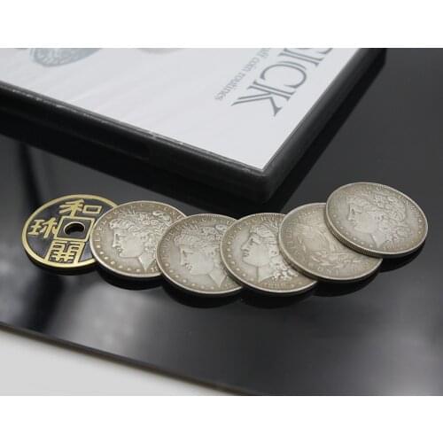 " SICK By Ponta The Smith (Gimmick And DVD) And 6 Coins Ancient Coins Set Magic Tricks Close-Up Stage Street Magic Toys "