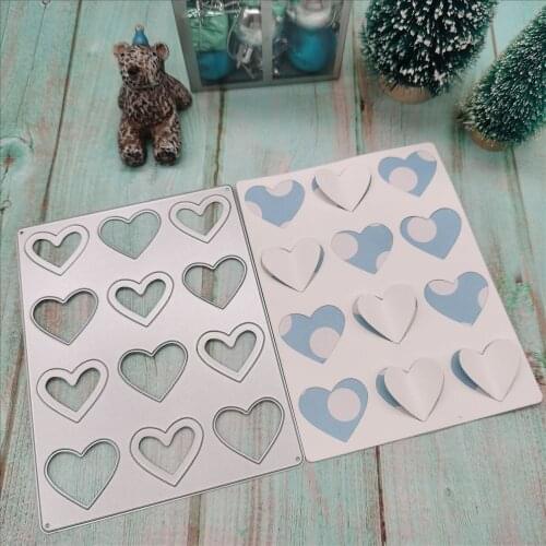 Hollow love background board Cutting Die Scrapbooking Craft Metal Die Cut for DIY Paper Cards Making Love Home Decorative