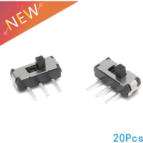 20Pcs/lot Toggle Switch MSK-12D19 G2 SPDT 1P2T SMD 3 Pin PCB Panel Horizontal Slide Switch