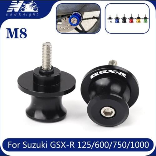 With Logo 8MM CNC Aluminum Swingarm Spool Slider Stand Screws Motorcycle Accessories For SUZUKI GSXR 125/150/600/750 GSX-R 1000