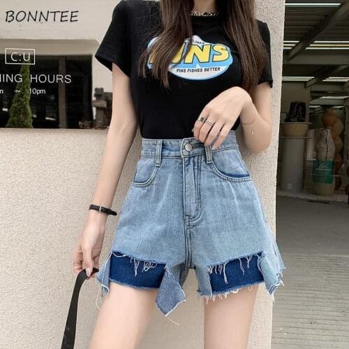 Shorts Womens New Designers Tassel Vintage BF High Waist Wide-leg Trousers All-match Cozy Ulzzang Stylish Female Patchwork Chic