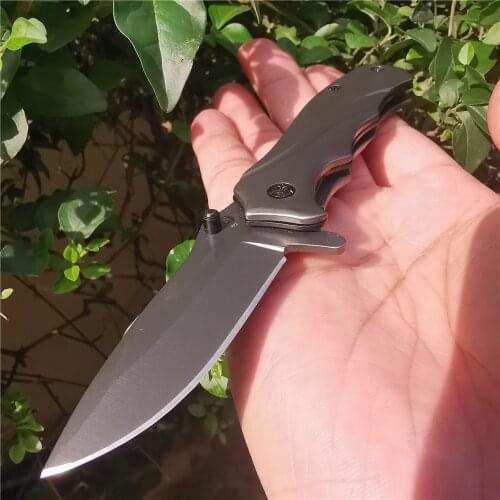 Folding Knife 8Cr15mov Blade Aluminium Handle Military Pocket Knives for Camping Hunting Survival Outdoor Activities Mens Gift