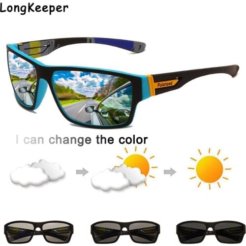 Photochromic Sunglasses Men Polarized Driving Chameleon Glasses Male Change Color Sun Glasses Day Night Vision Drivers Eyewear