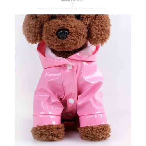 Dog Raincoat Reflective Strip Pet Dog Clothes Raincoat Glisten Small Dog Cat Rain coat Hooded perro ropa de perro grande
