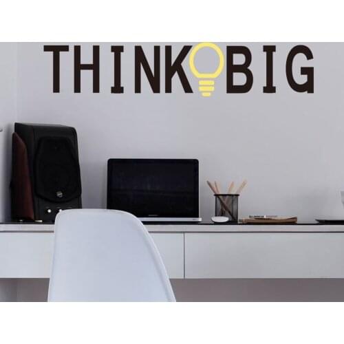 THINK BIG Decals Decor Wall Sticker Decal Mural Home School Study office decoration Art mural