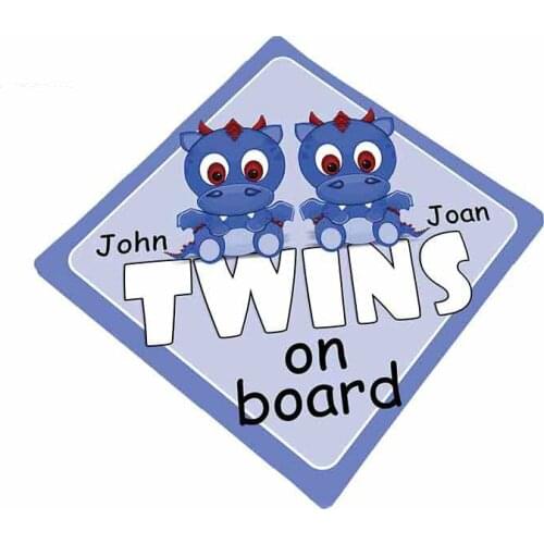 13cm x 12.2cm for Personalized Purple Dragon Twins on Board Car Stickers and Decals Vinyl Car Wrap Fashion Waterproof