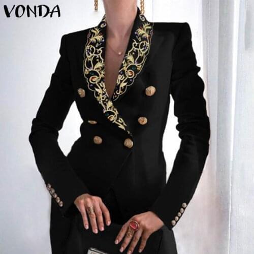 VONDA Women's Double-breasted Blazers