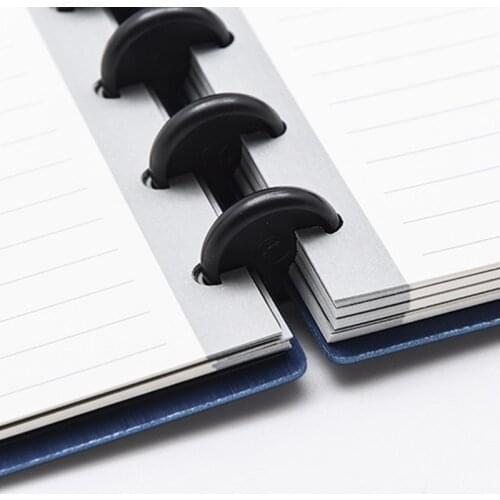 High Quality Black Golden Color Plastic Binding Ring Disc Loose Ring Circa Roll Mushroom Hole Inner Notebook Office Storage