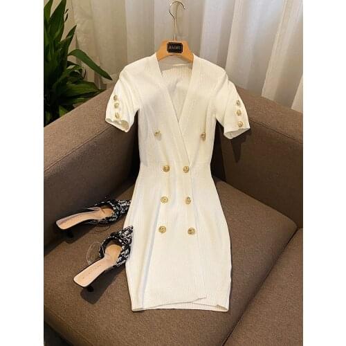 Brand New Europe America Trend Stunning Summer For Female Cardigans Solid Sexy V-Neck Breasted Knitted Lady Clothing High Street