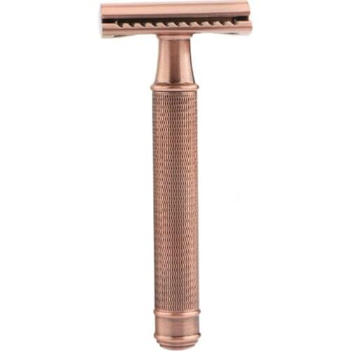 1Pcs Rose Gold Shaving Double Edged Safety Razor Classic Metal Handle Blades Shaver Tools for Men