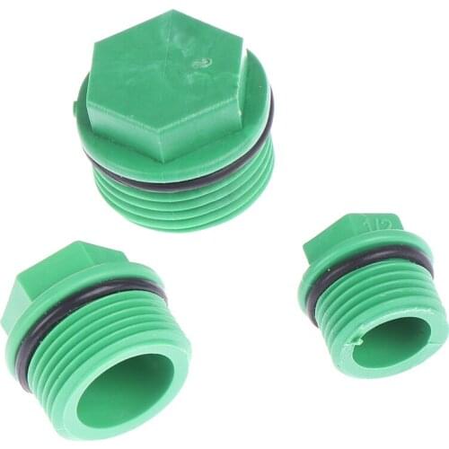 10Pcs/Set G1/2 G3/4 G1'' Male Threaded PPR End Cap Plug Pipe Fittings Water Tubing Stopper