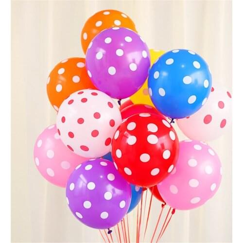 2000 Pcs 12 Inch Polka Dot Latex Balloon Baby Birthday Wedding Decoration Party Supplies Balloons Multicolor Baby Shower Decor
