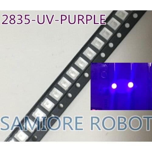 4000pcs Diode 2835 3528 SMD UV LED Purple Lamp Bead 395 - 410nm Ultraviolet Light-emitting Diodes Ultra Violet SMT LED Bead Lamp