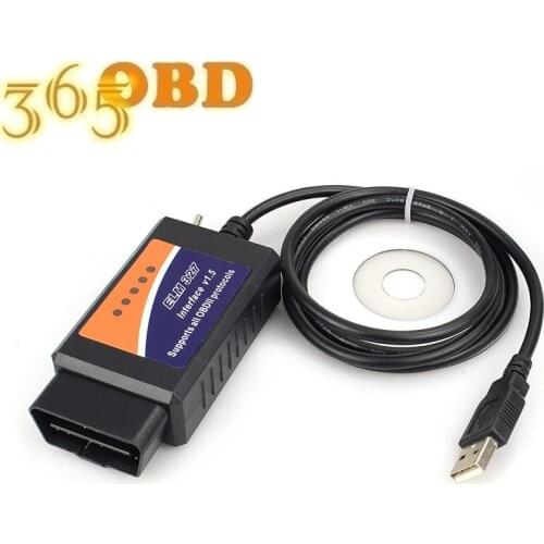 10PCS ELM327 V1.5 USB HS CAN/MS CAN Switch PIC18F25K80 for Ford forscan Elmconfig ELM 327 USB V1.5 Car Diagnostic OBD2 Scanner