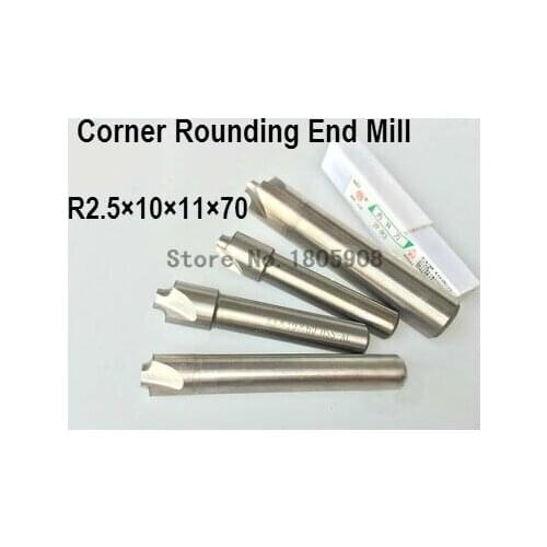 Free Shipping - 1pcs New 2F Corner Rounding End Mill R2.5 Endmill Tool Milling Cutter ,R2.5*10*11*70mm