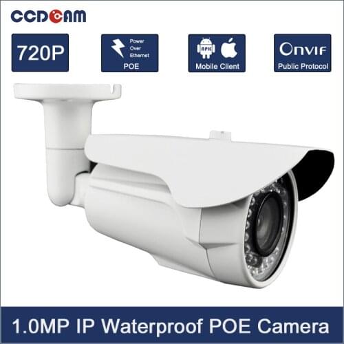 CCDCAM HD 1MP Security Camera System P2P Onvif IR Night Vision CMOS 720P IP Camera Outdoor POE EC-IW3007P
