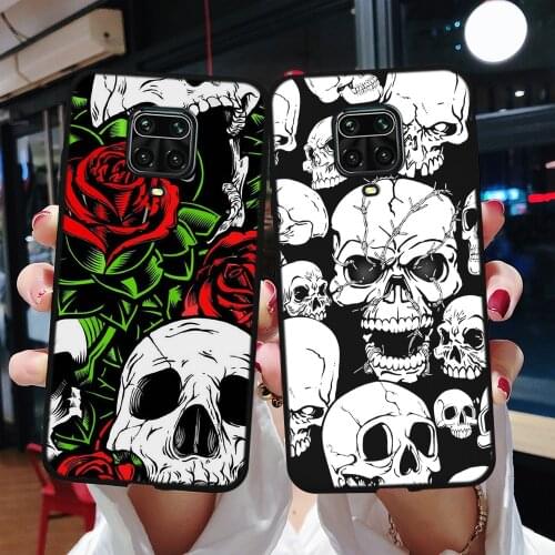 For Xiaomi Redmi Note 9S 8T 8 7 9 Pro Max 7a 8a 10X Skull Case For Xiaomi Mi Note 10 Lite Mi 10 9T 9 A3 Poco F2 Pro Cases Cover