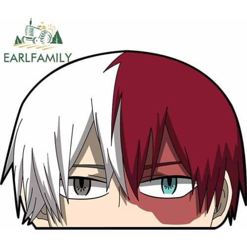 EARLFAMILY 13cm x 9.7cm for Todoroki Peeker Funny Car Stickers Window Auto Vinyl Decals Laptop Car Door Protector Decoration