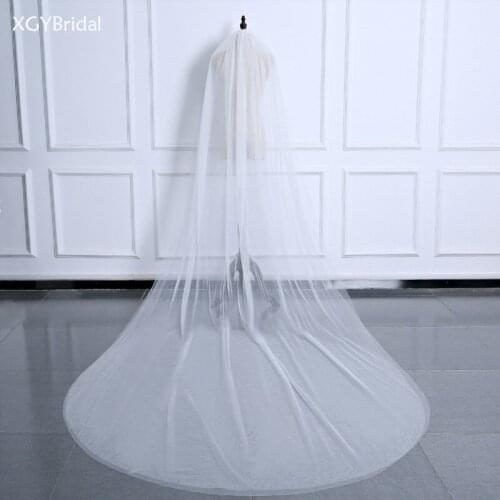 3 Meters Long Cathedral Bridal Veils for Women Double Layer Cut Edge Wedding Accessories Wedding Veils With Comb