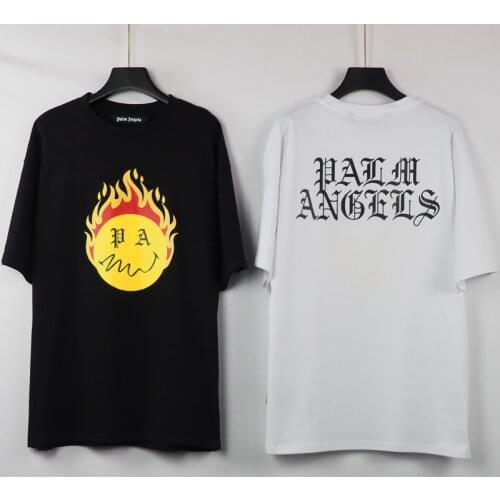 Palm Angels letter printing couple street hip-hop popular simple wild men and women short-sleeved T-shirt 454894