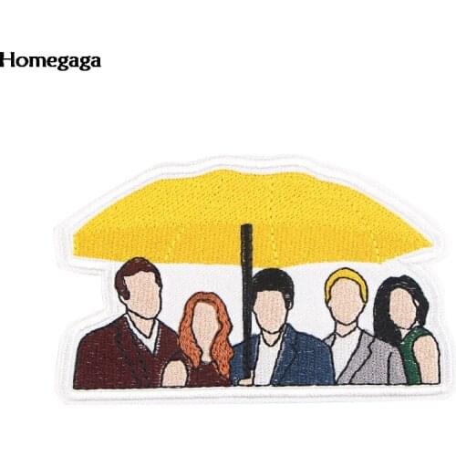 Homegaga How I Met Your Mother Patches Iron On Sewing Fabric Patch Stripe Diy Jacket backpack Badge Cool Embroidered Patch D2574