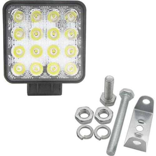 48W 6000k LED Spot Beam Square Work Lights Lamp Tractor SUV Truck 4WD 12V 24V