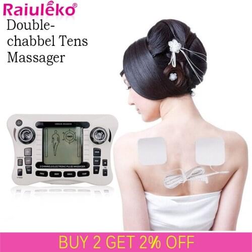 TENS Acupuncture Electrical Vibrating Muscle Relax Dual Channel Output Pain Relief Massager Stimulator Digital Physiotherapy EMS