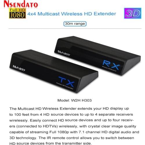 Measy W2H H303 Wireless HD Wireless Transmission Extender HDMI 1 In 4 Out Wifi Video Audio Display Receiver Transmitter For 3D