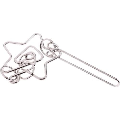 Metal Wire Chinese Ring Puzzle IQ Brain Teaser Kids Toddler Educational Toy