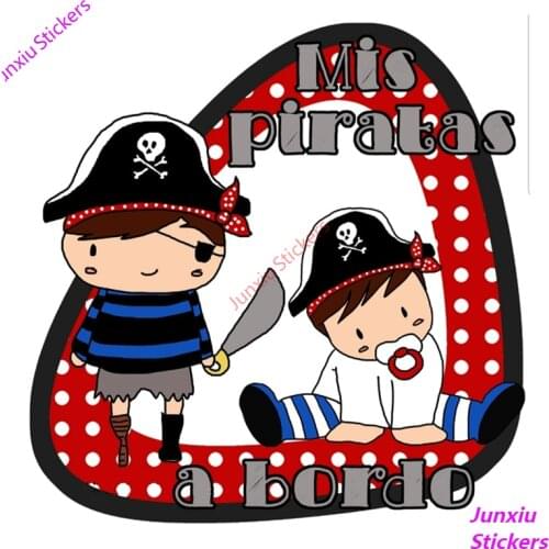 Fashion My Pirates on Board Baby on Board Car Sticker Funny Coloful Car Accessories Trunk Laptop Tank Cap Decal Decor PVC14x14cm