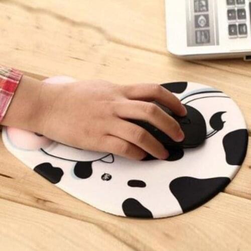 NEW Mouse Mat Pad With Foam Wrist Support Pc & Laptop Anti-slip Cow Shape Mouse Mat Computer Peripherals Mouse Pads 2021