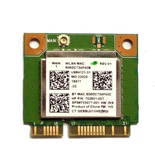 Wholesale New Wifi For Bluetooth 4.0 Half MINI PCI-E Card For Realtek RTL8723BE SPS 753077-001 For Hp 470 455 450 445 440 G2