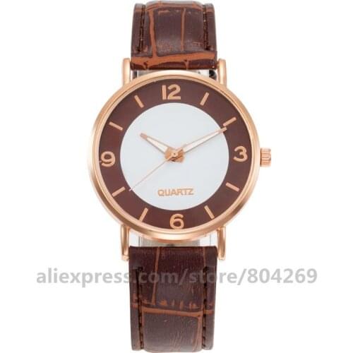 Wholesale Casual Mens Fashion Leather Watches Hot Sale Women Quartz Men Wrist Watch Fashion Casual Lady Watches
