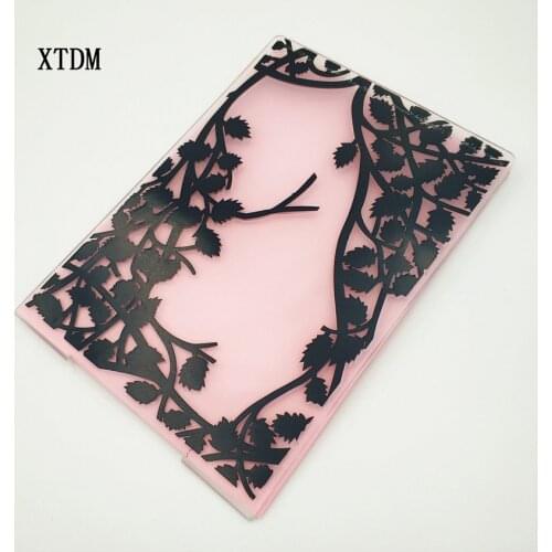 Easter plastic small leaves template craft card making paper card album wedding decoration scrapbooking Embossing folders