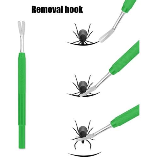 2PCS Tick Removal Tool Stainless Steel Professional Tick Flea Tweezers Cleaning Tool Quickly Safely Dog Cat Remove Mites Ticks