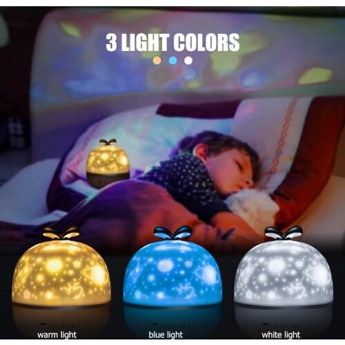 LED Projector Star Moon Night Light Sky Rotating Bedroom Nursery Lamp Kids Gift Children Bedroom Star Night Lamp