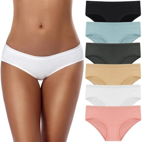 TERMEZY Cotton Panties Female Underpants Sexy Panties For Women Briefs Underwear Plus Size Pantys Breathable Lingerie 6 Color