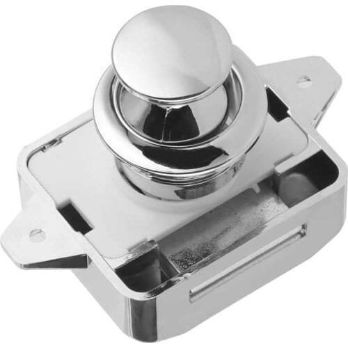 Push Button Lock Cabinet Drawer Latch Furniture Hardware for Boat RV Camper Car Caravan Zinc Alloy Boat Cabinet Lock