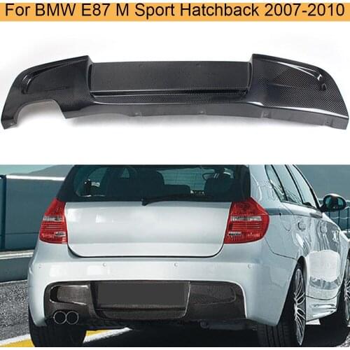 1 Series Carbon Fiber Rear Bumper Diffuser Lip Spoiler for BMW E87 M Sport Hatchback 120i 130i 2007-2010 Rear Diffuser Two Style