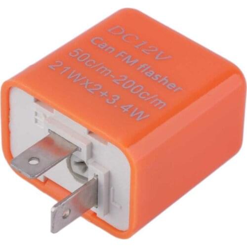 1PC 2 Pin Universal Speed Adjustable LED Flasher Relay Motorcycle Turn Signal Indicator Easy to Install Indicator Orange