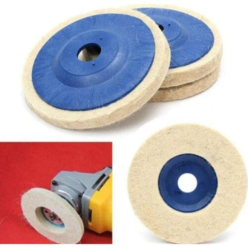 1 Pc 4 Inch Wool Polishing Pads Buffing Angle Grinder Wheel Felt 100mm Polishing Disc Pad Set Useful Abrasive Tools