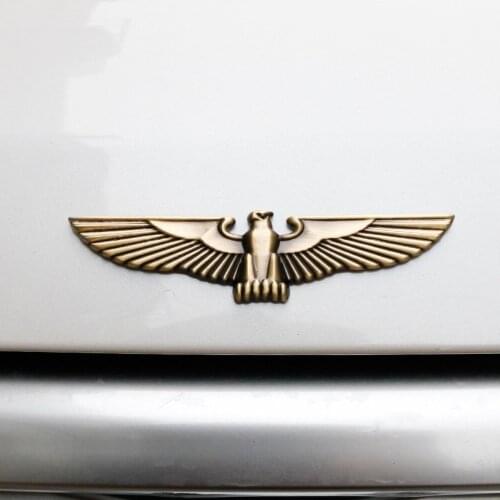 1Piece Car Stickers Styling Metal Eagle 3D Badge Animal Emblem Sticker Side Fender Auto Accessories Rear Head Decal Zinc Aalloy