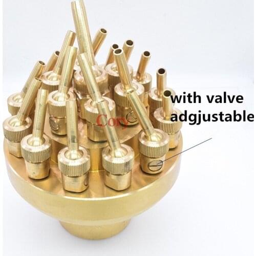 1PC Fountain nozzle Landscape gardening water Adjustable sprinkle-nozzle Female Brass 2/3 layers 1" 1.5" 2" Landscape sprinkler