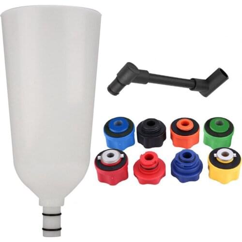 10Pcs/Set Car Auto Engine Funnel Universal Fast Refueling 8 Adapters Oil Filter Funnel Filling Pour Tool Set for Automobile