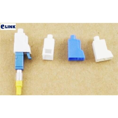 100pcs fiber LC dust cap white for LC optical fibre connector attenuator protective plug white plastic free shipping SX ELINK