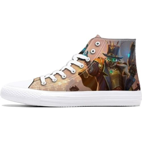 2020 New Style Mens Canvas Shoes High Top Custom Design Casual Shoes for Man Fashion Sneakers Mechanical Robot Print Women Shoe
