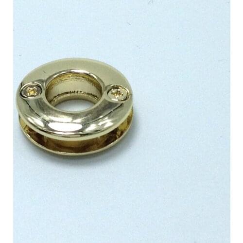 3/8 Inch(10mm) Round Snap Together, Force-Fit Eyelets, Shiny Gold Finish